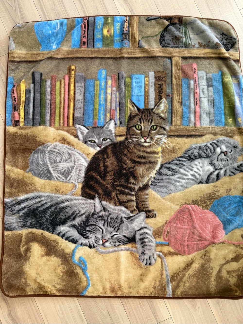 Cozy Cats Plush Pet Blanket – Multi-Color